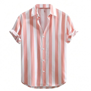 Men's Casual Printed Regular Fit Half Sleeve Formal Shirt