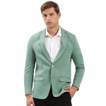 Notched Lapel Collar Single-Breasted Slim Fit Formal Blazer